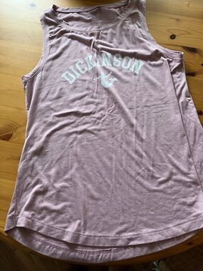 Women's Rose Pink Tank Top with 'DICKINSON' Logo